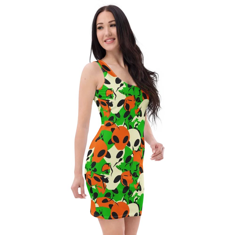 Electric Encounter on Bodycon Dress — Right Front
