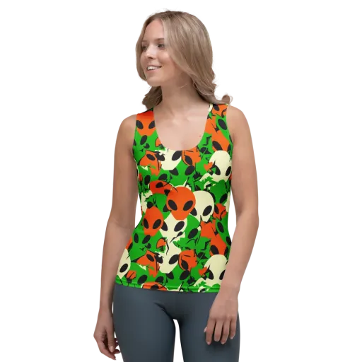 Electric Encounter on a Women's Tank Top