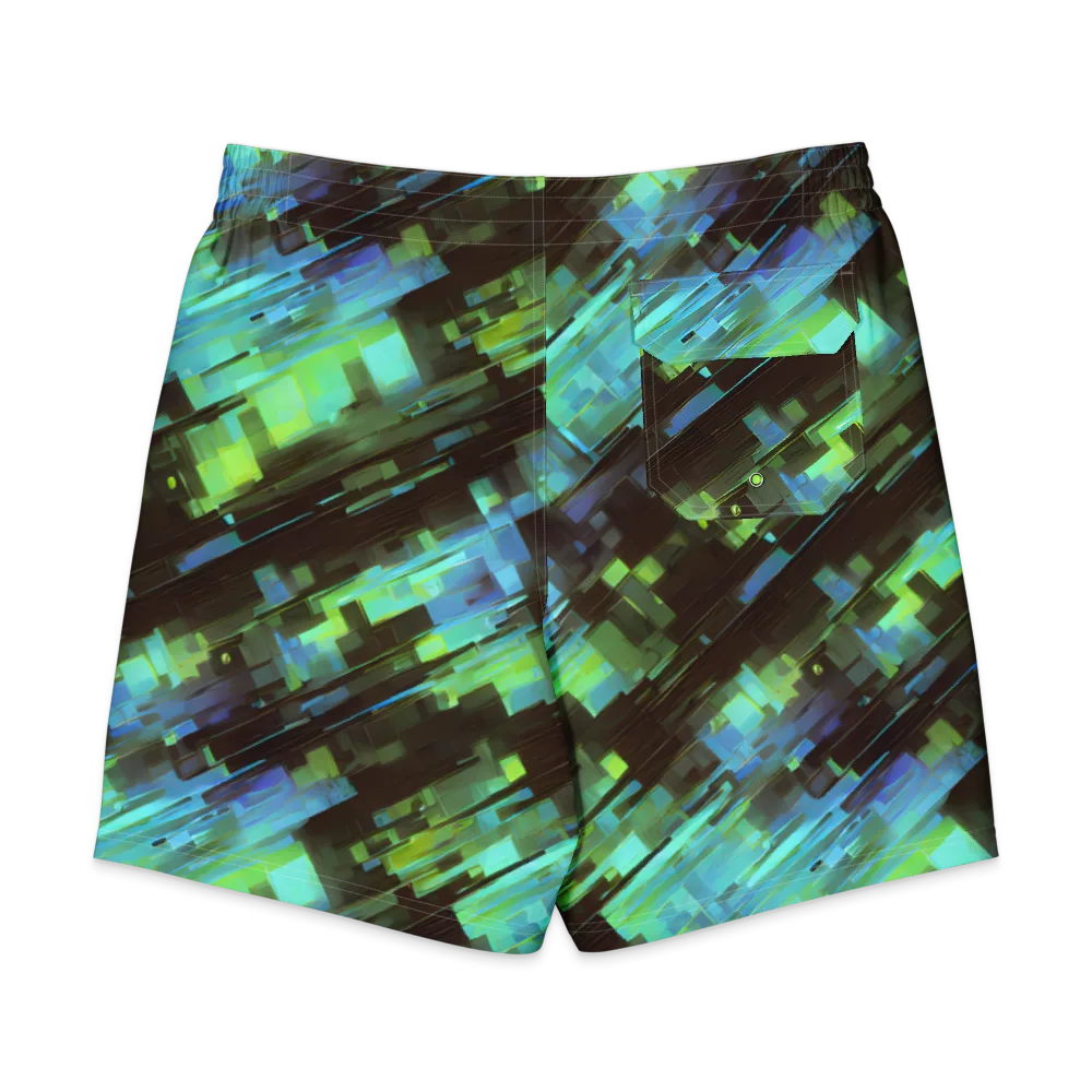 Cyber Shard on Men's Board Shorts — Back