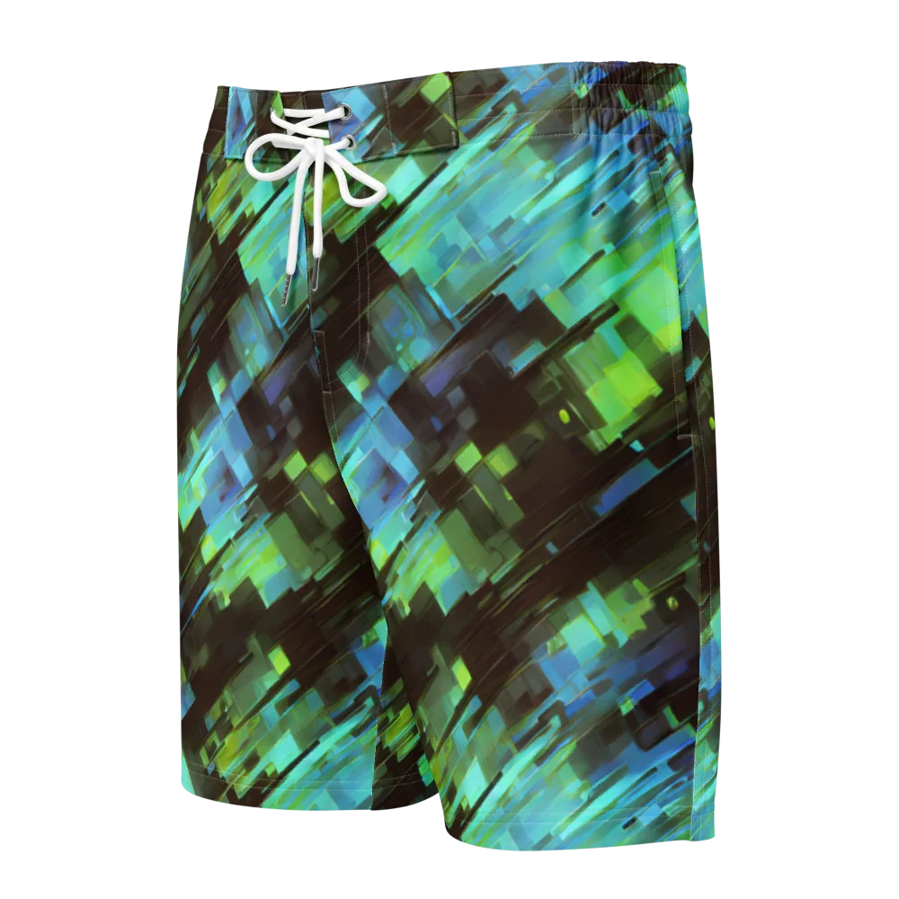 Cyber Shard on Men's Board Shorts — Front
