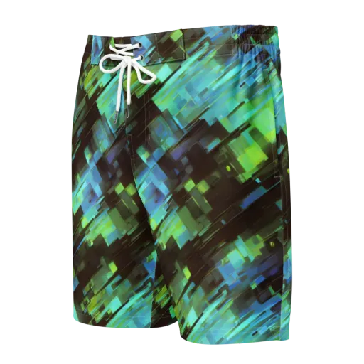 Cyber Shard on a Men's Board Shorts