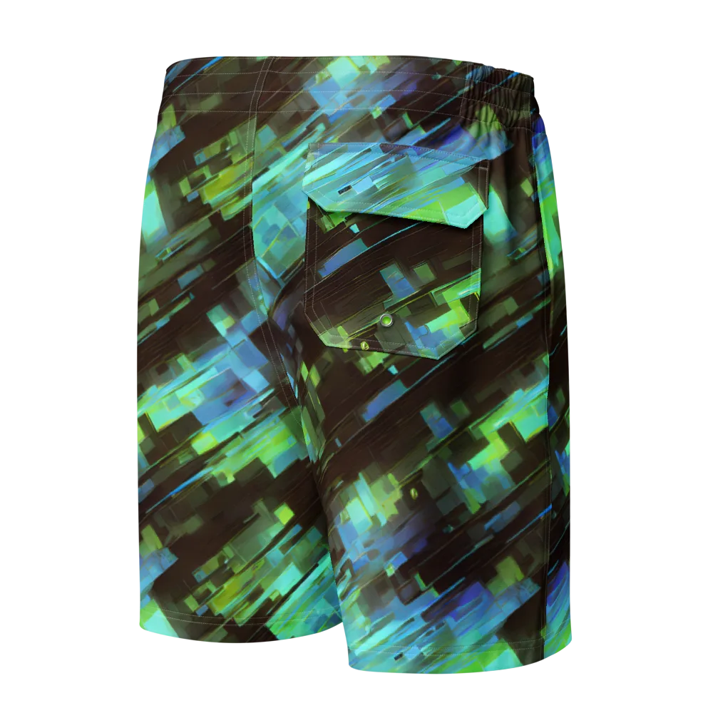 Cyber Shard on Men's Board Shorts — Back