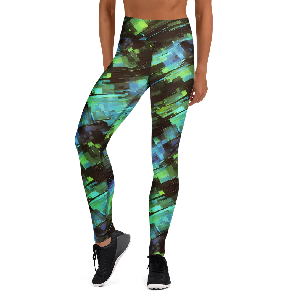 Cyber Shard on Yoga Leggings — Front