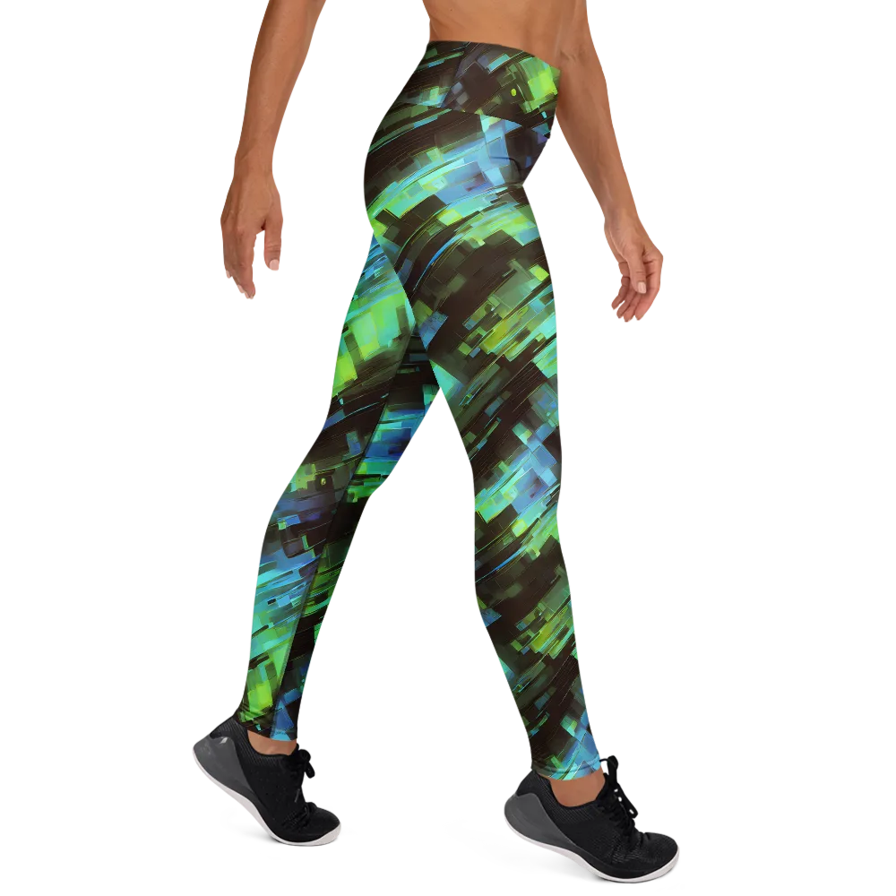 Cyber Shard on Yoga Leggings — Right