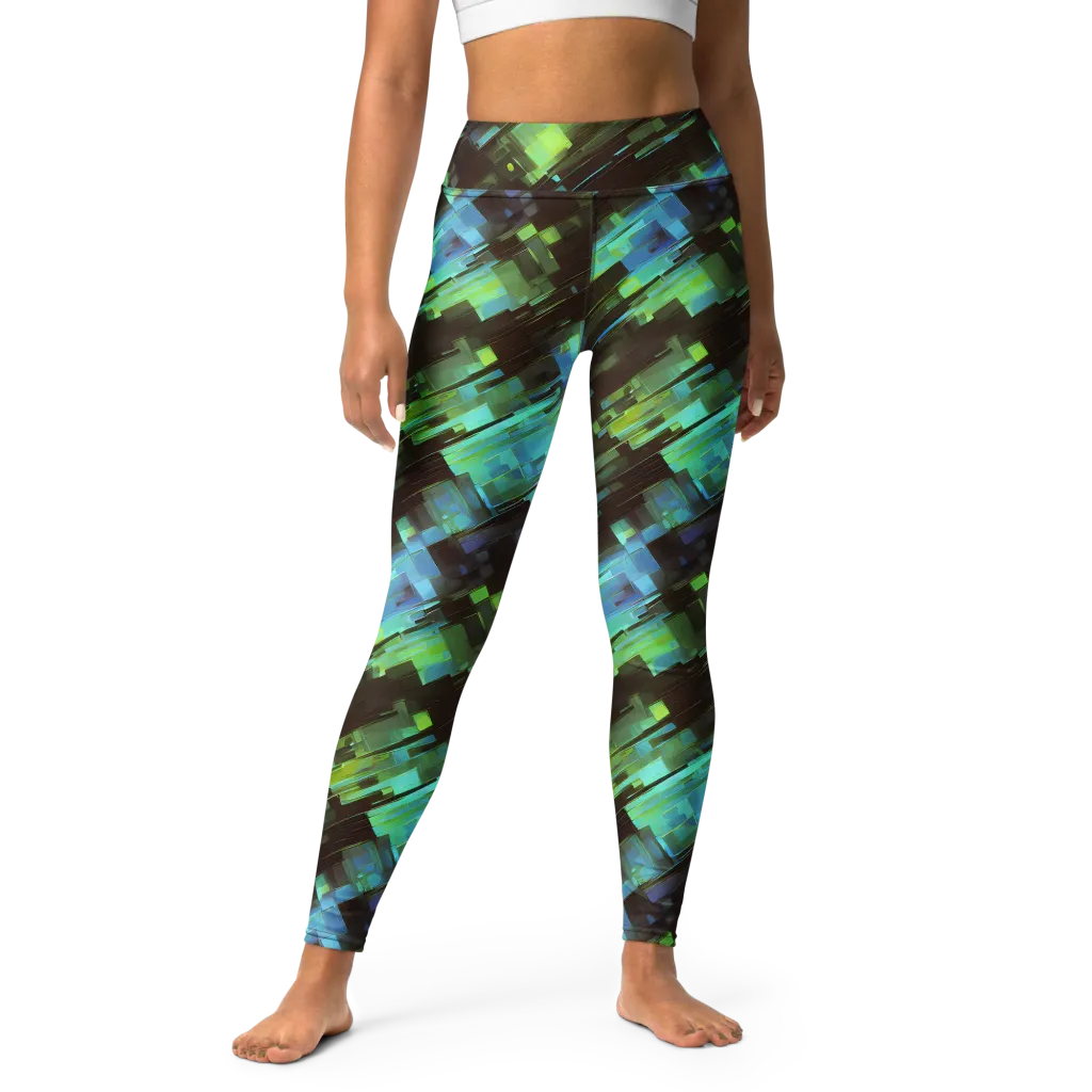 Cyber Shard on Yoga Leggings — Front