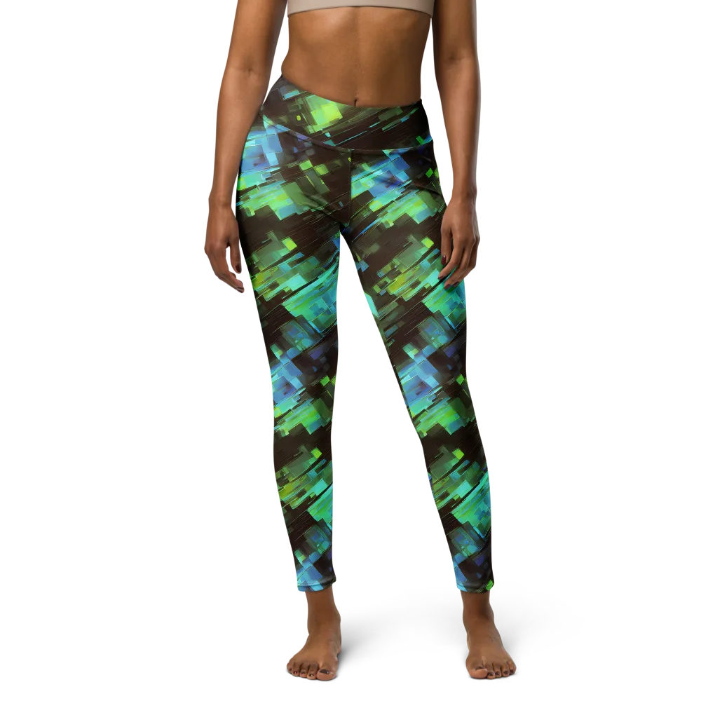 Cyber Shard on Yoga Leggings — Front