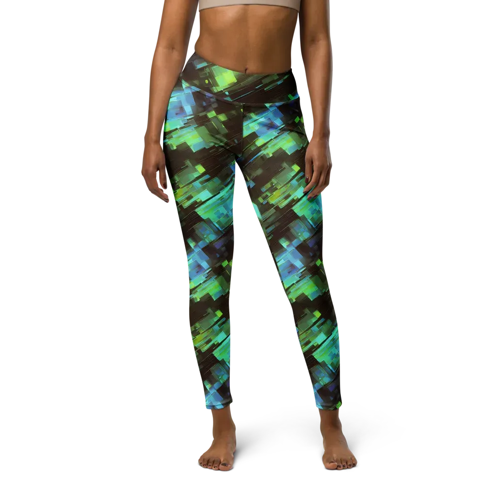 Cyber Shard on Yoga Leggings — Front