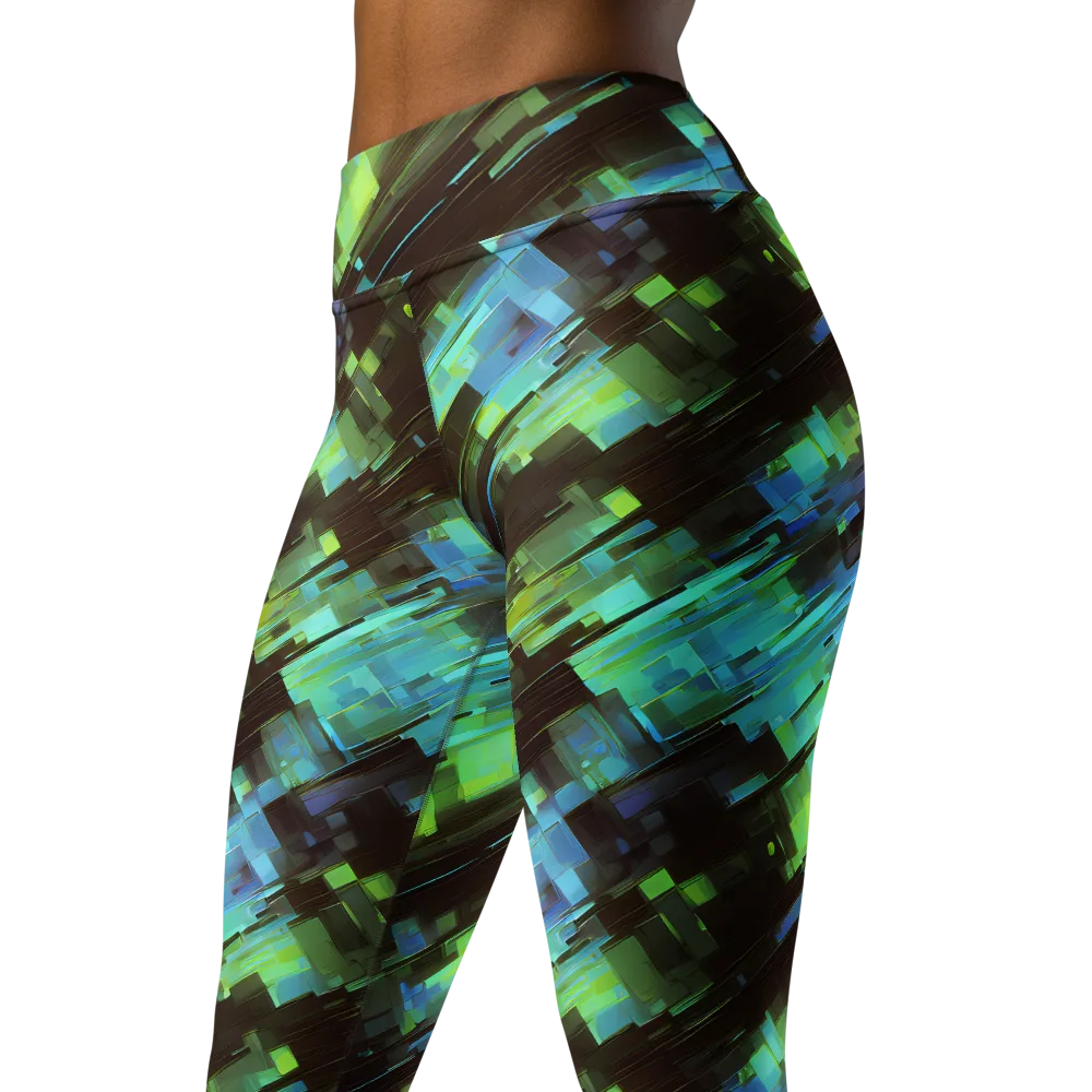 Cyber Shard on Yoga Leggings — Left Front