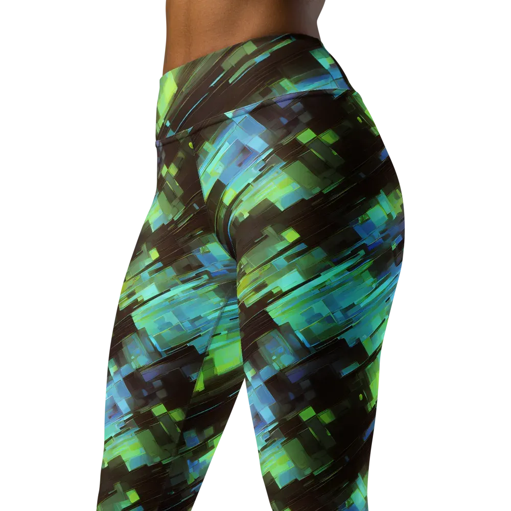 Cyber Shard on Yoga Leggings — Left Front