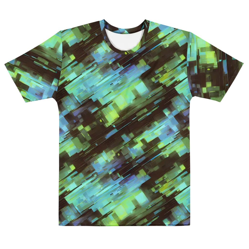 Cyber Shard on Men's Cotton Crew Neck T-Shirt — Front
