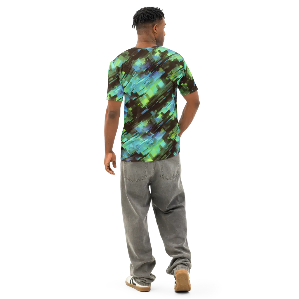 Cyber Shard on Men's Cotton Crew Neck T-Shirt — Back