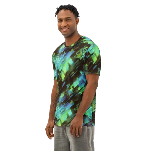 Cyber Shard on a Men's Cotton Crew Neck T-Shirt
