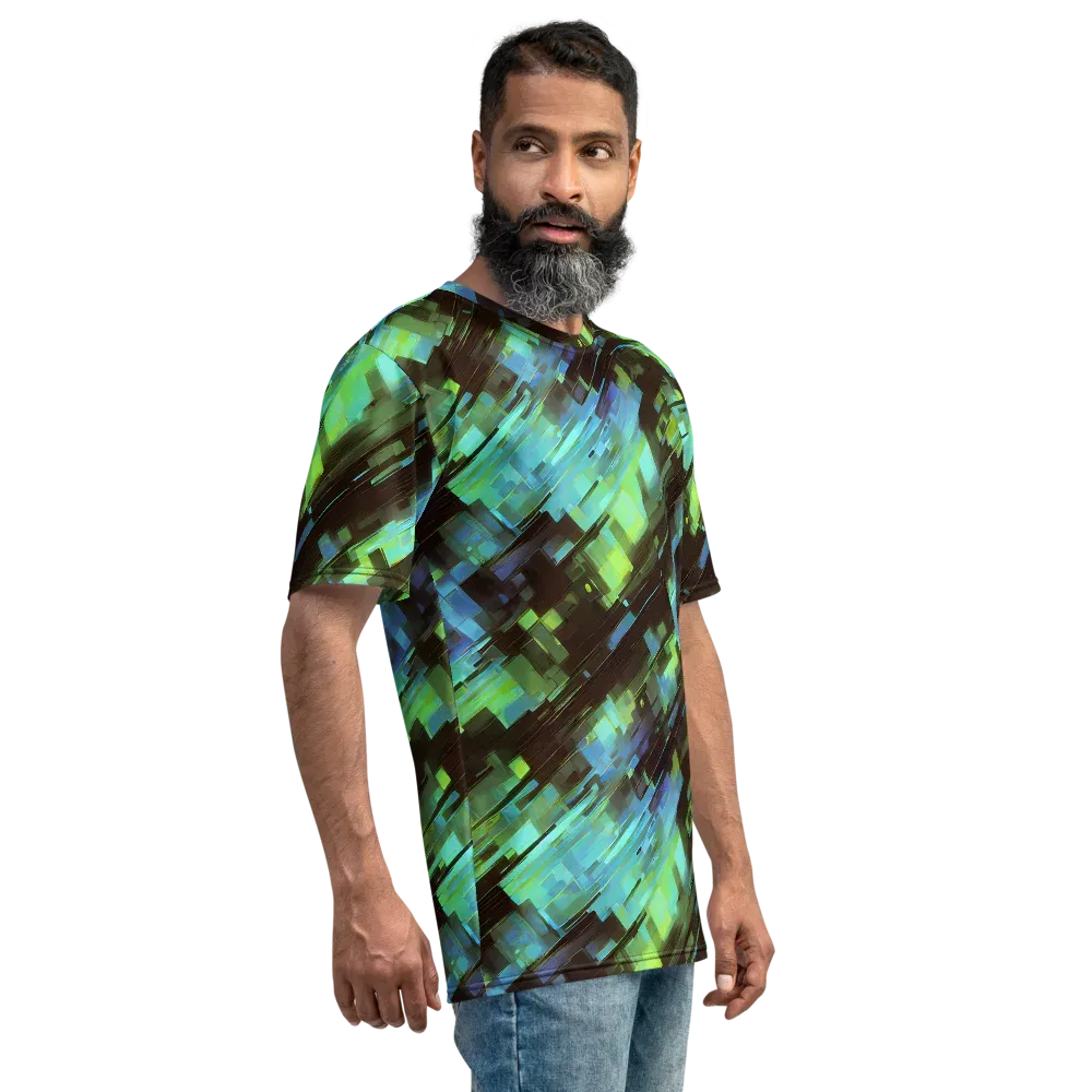Cyber Shard on Men's Crew Neck T-Shirt — Right