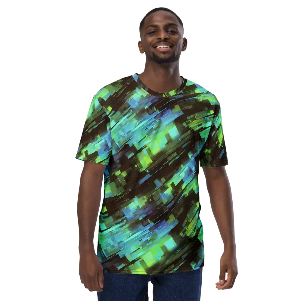Cyber Shard on Men's Crew Neck T-Shirt — Front