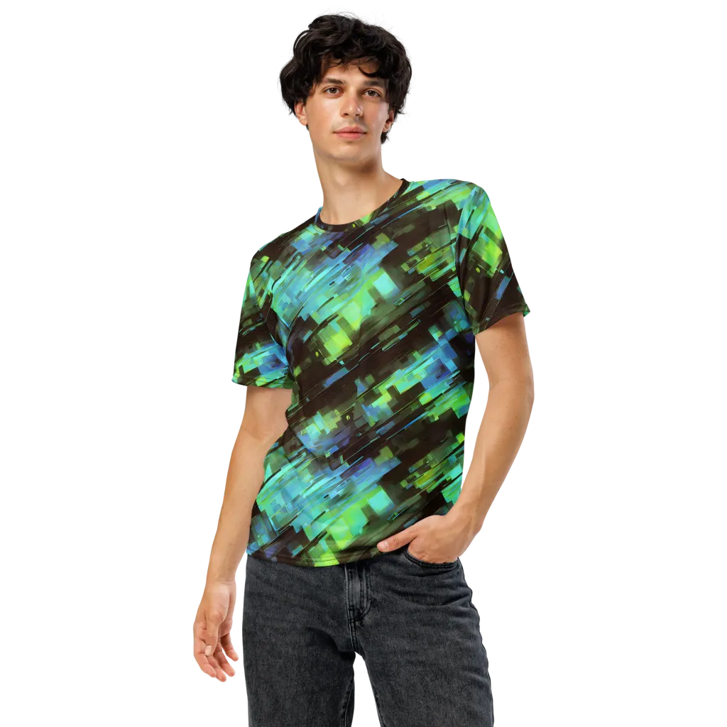 Cyber Shard on Men's Crew Neck T-Shirt — Front