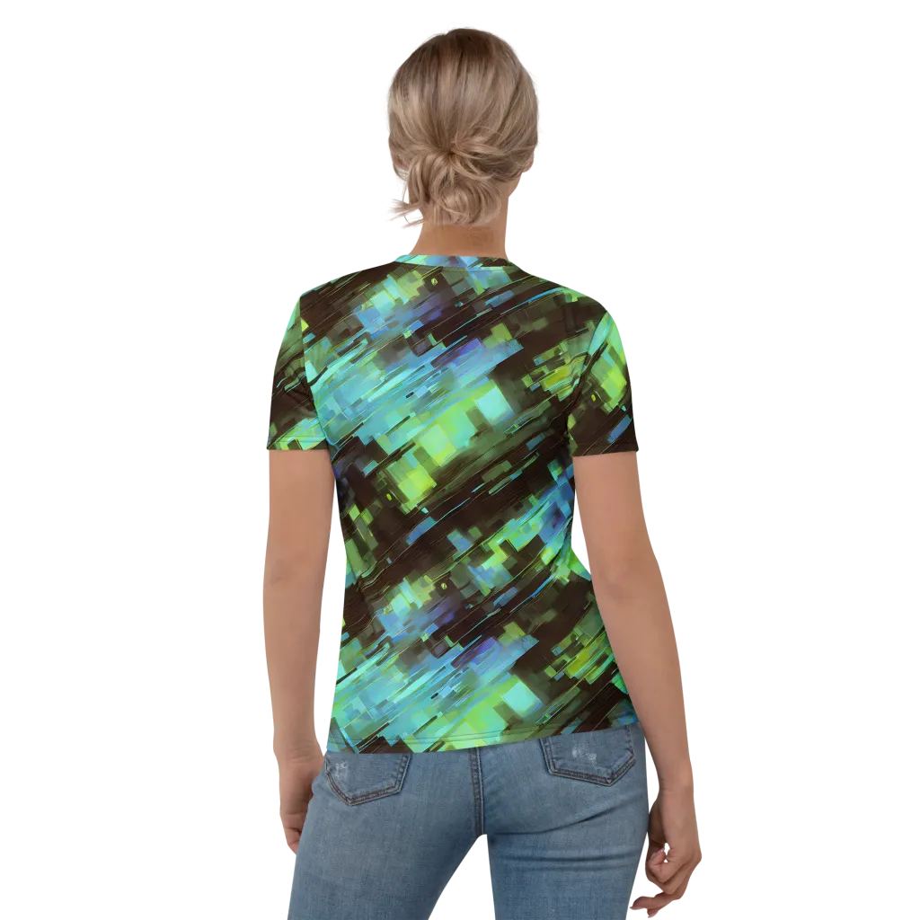 Cyber Shard on Women's Crew Neck T-Shirt — Back