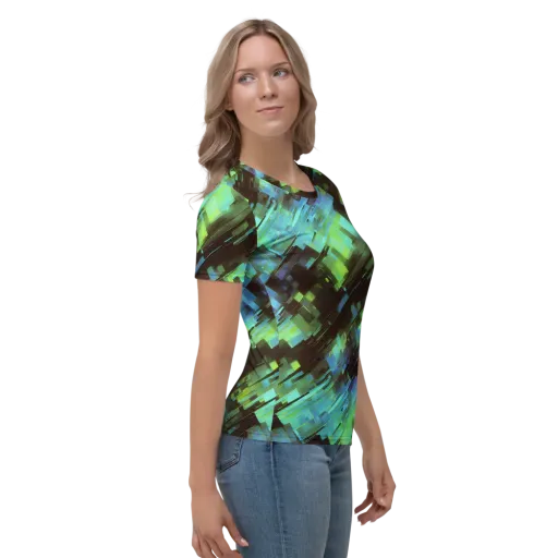 Cyber Shard on a Women's Crew Neck T-Shirt