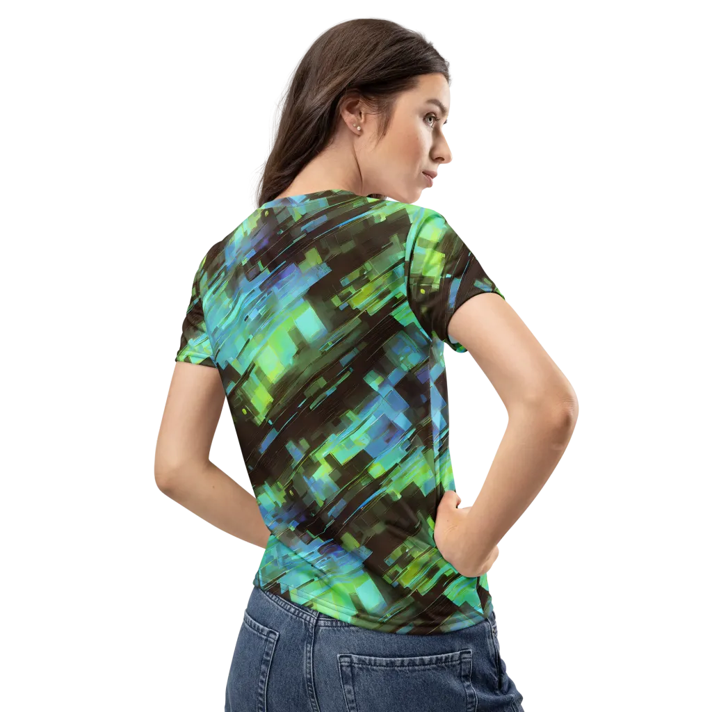 Cyber Shard on Women's Crew Neck T-Shirt — Back