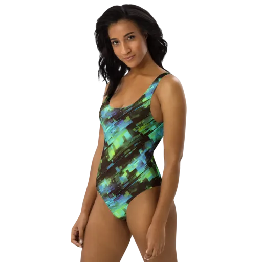 Cyber Shard on a One-Piece Swimsuit