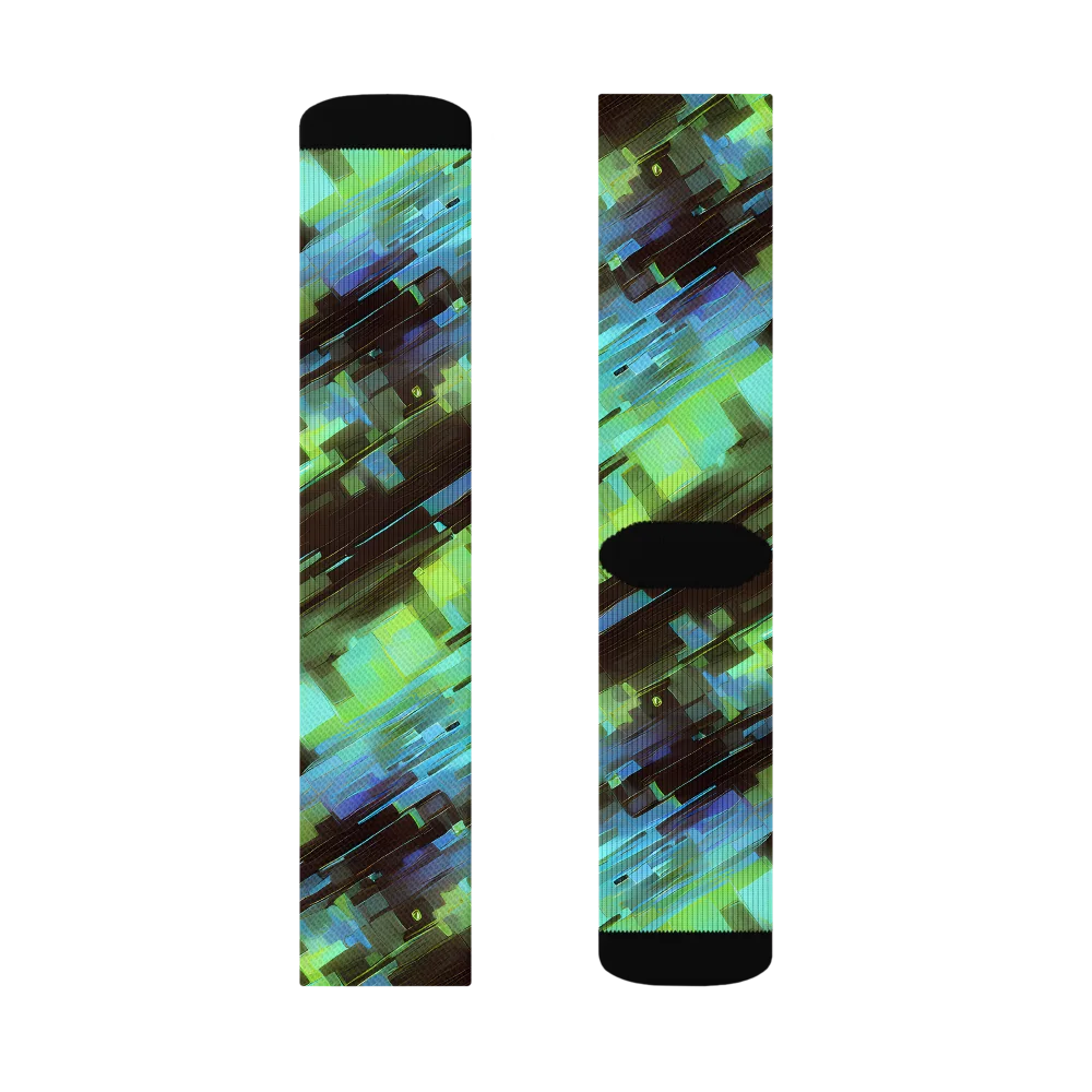 Cyber Shard on Socks — Left Sock