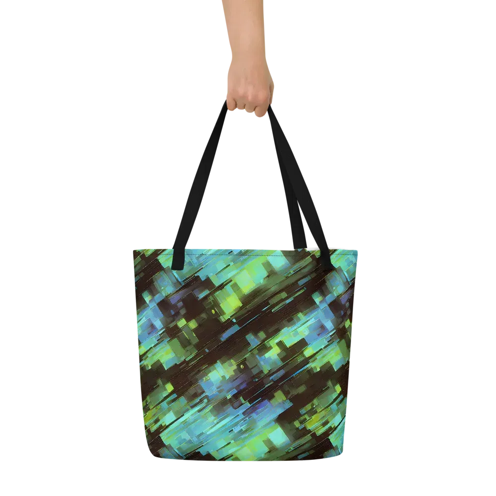 Cyber Shard on Large Tote Bag W/ Pocket — Front