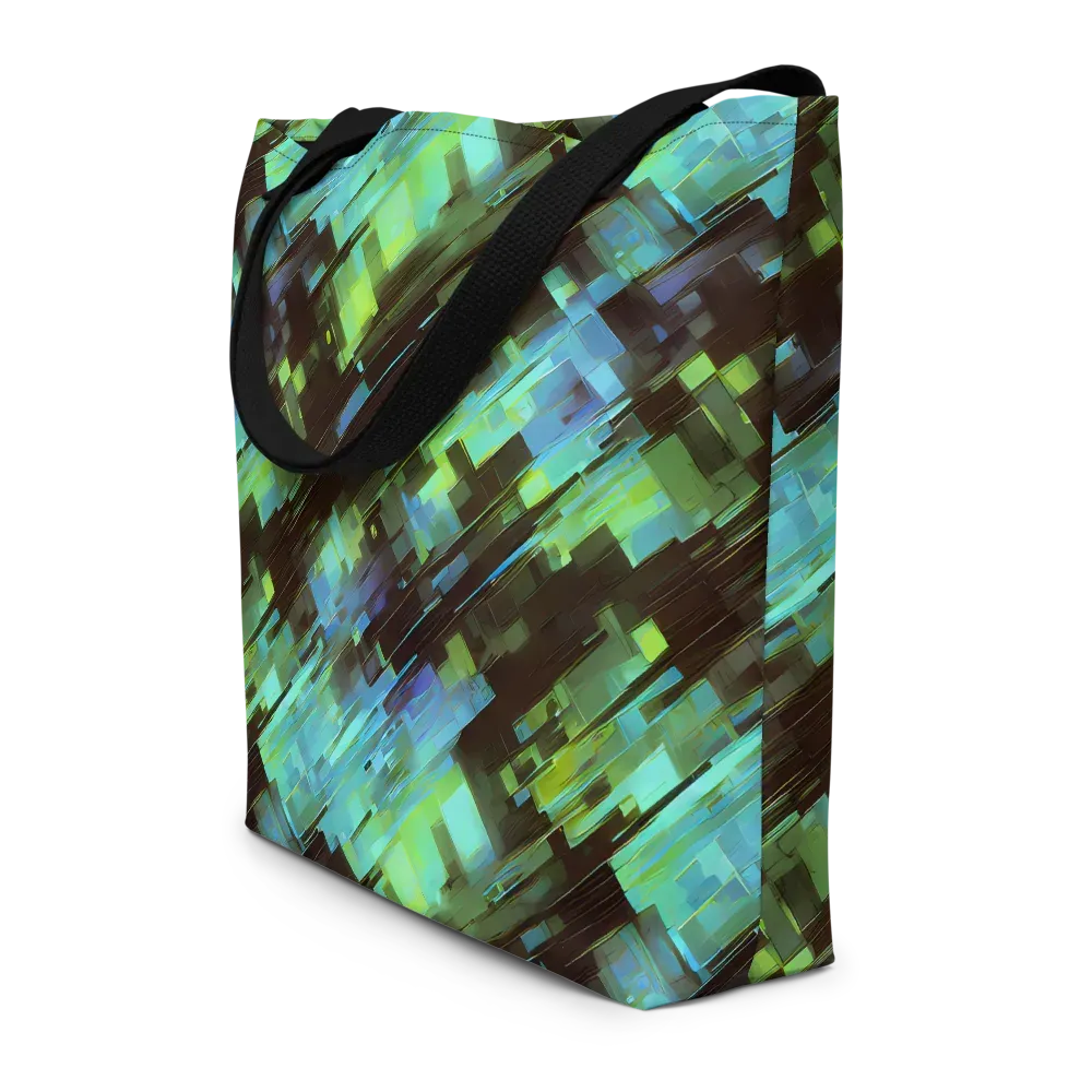 Cyber Shard on Large Tote Bag W/ Pocket — Front
