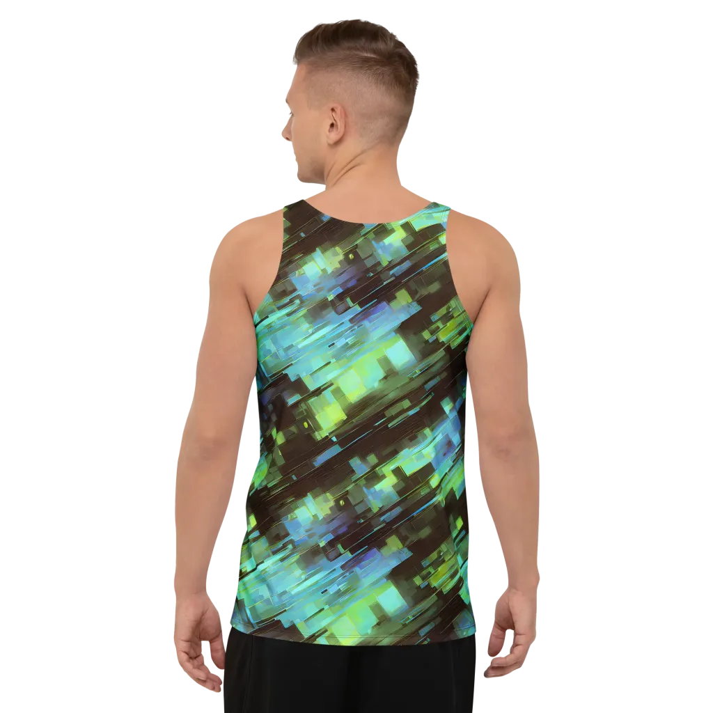 Cyber Shard on Men's Tank Top — Back