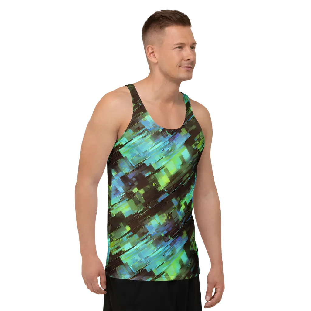 Cyber Shard on Men's Tank Top — Right Front