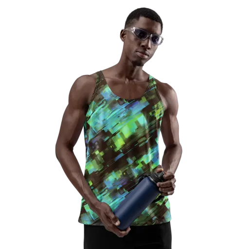 Cyber Shard on a Men's Tank Top