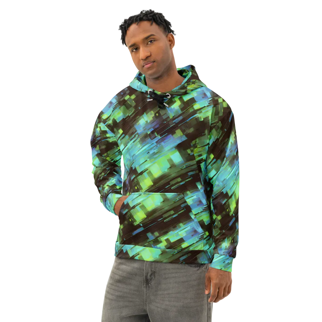 Cyber Shard on Cotton Hoodie — Left Front