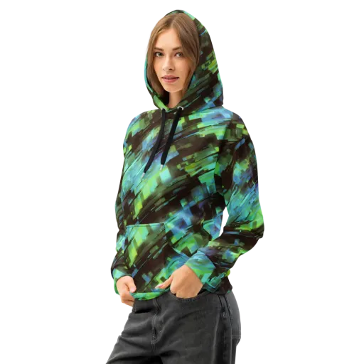 Cyber Shard on a Cotton Hoodie