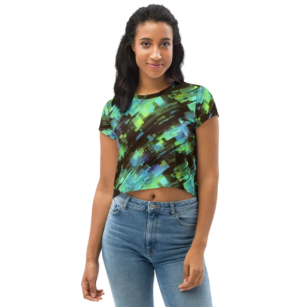 Cyber Shard on Crop Tee — Front