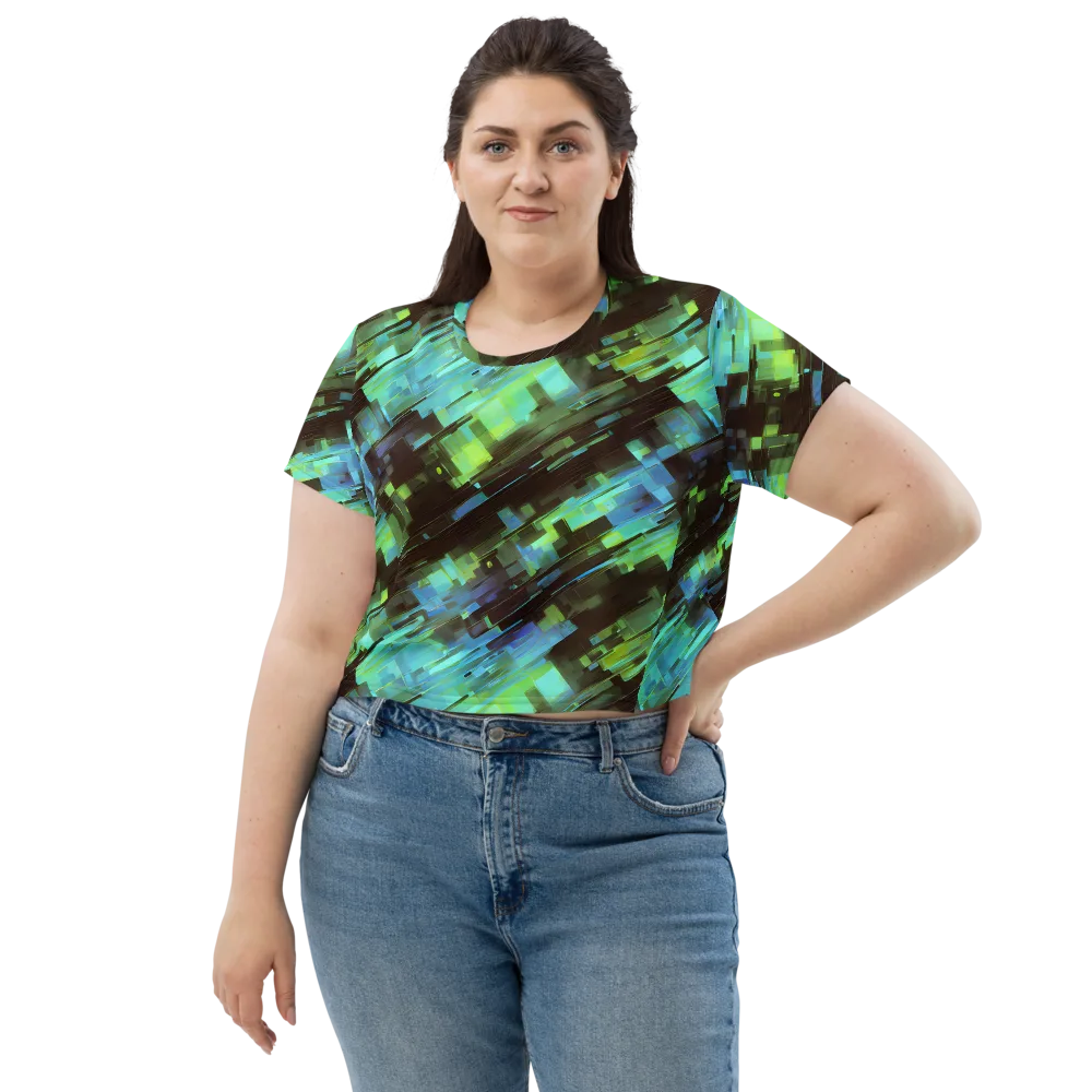 Cyber Shard on Crop Tee — Front