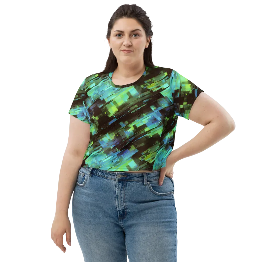 Cyber Shard on Crop Tee — Front
