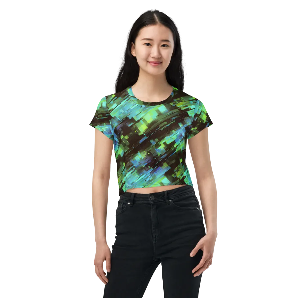 Cyber Shard on Crop Tee — Front