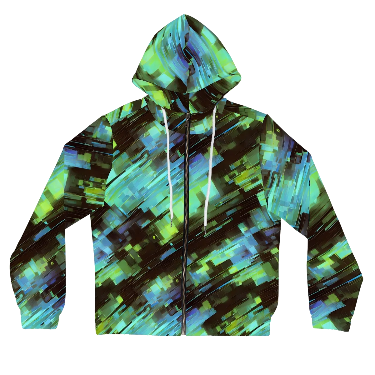 Cyber Shard on Women's Full-Zip Hoodie — Front