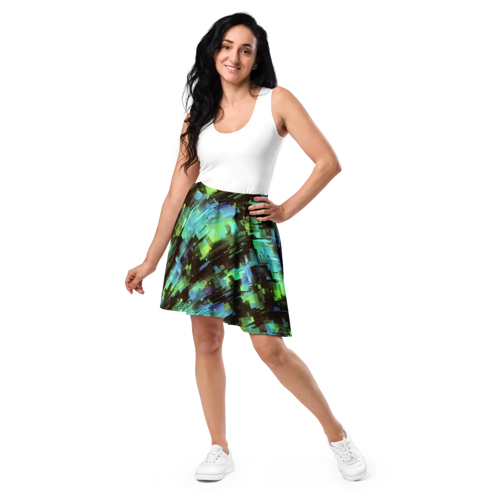Cyber Shard on Skater Skirt — Front