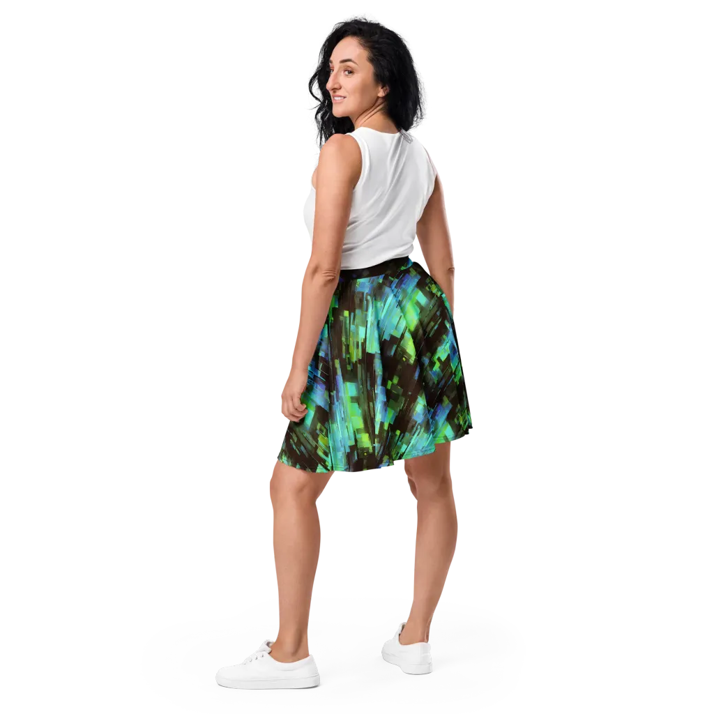 Cyber Shard on Skater Skirt — Back