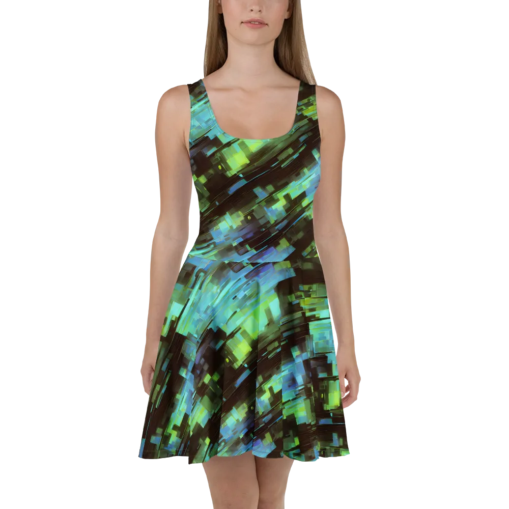 Cyber Shard on Skater Dress — Front