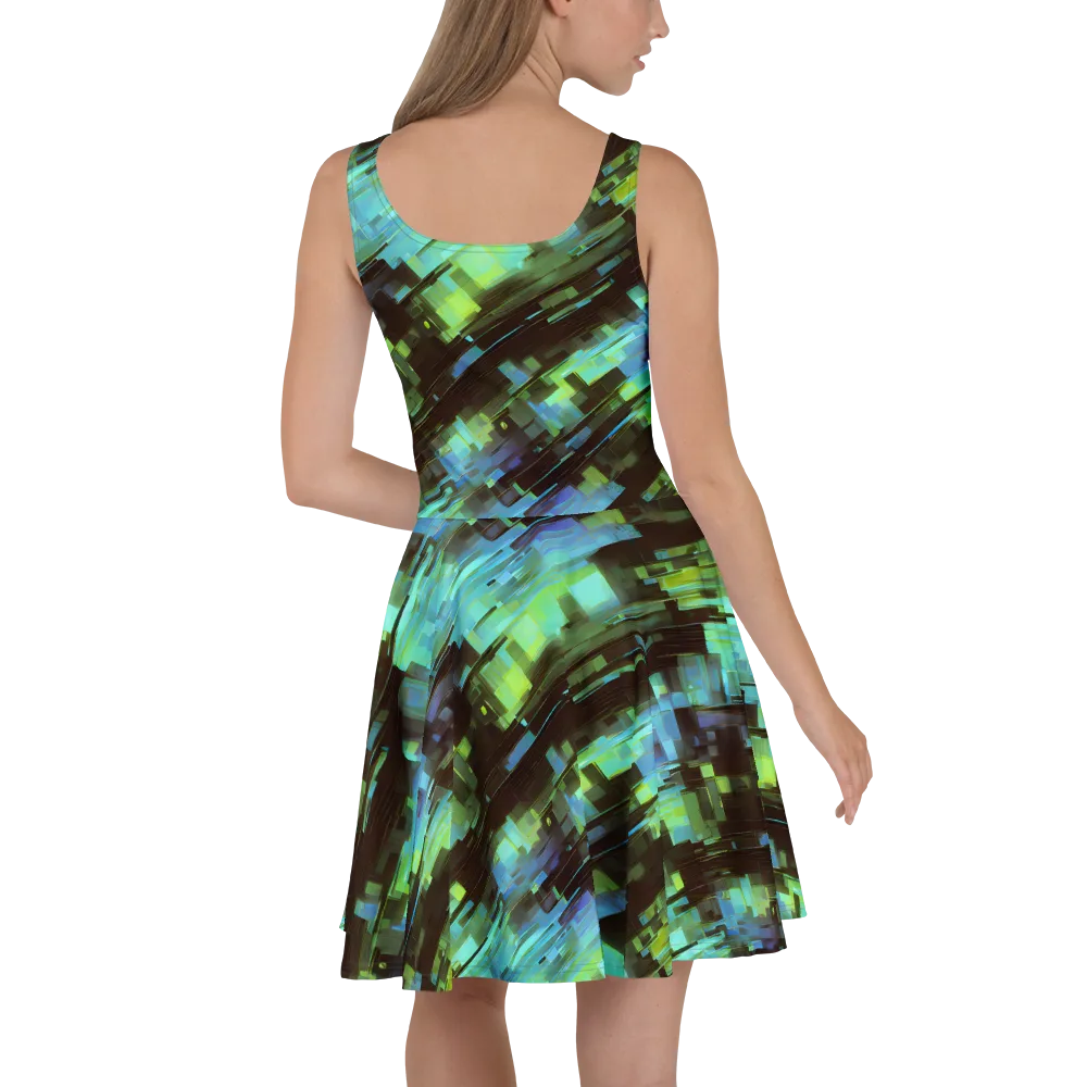 Cyber Shard on Skater Dress — Back