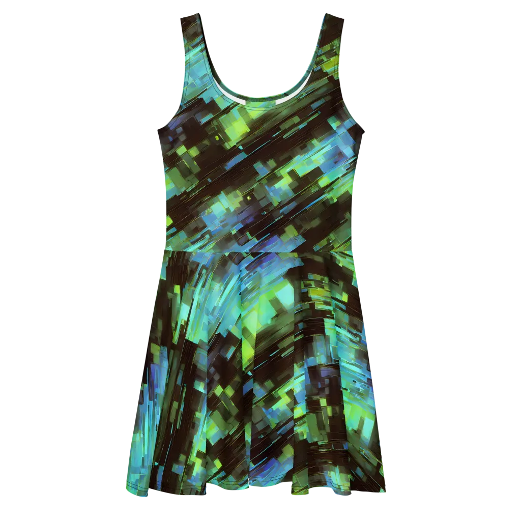 Cyber Shard on Skater Dress — Front