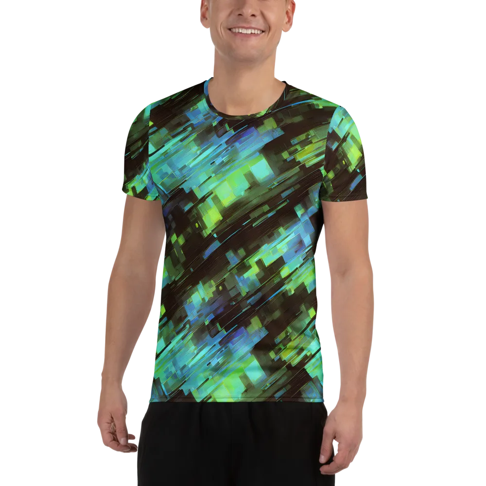 Cyber Shard on Men's Athletic T-Shirt — Front