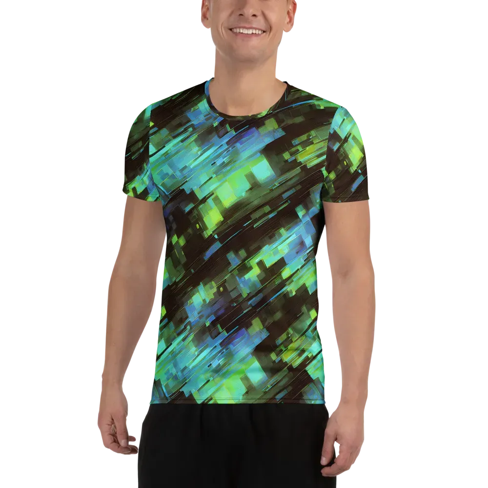 Cyber Shard on Men's Athletic T-Shirt — Front