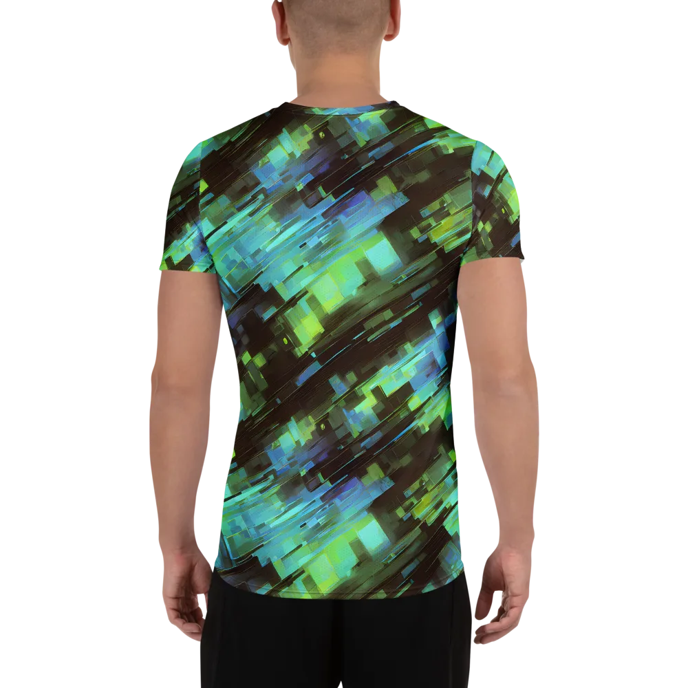 Cyber Shard on Men's Athletic T-Shirt — Back