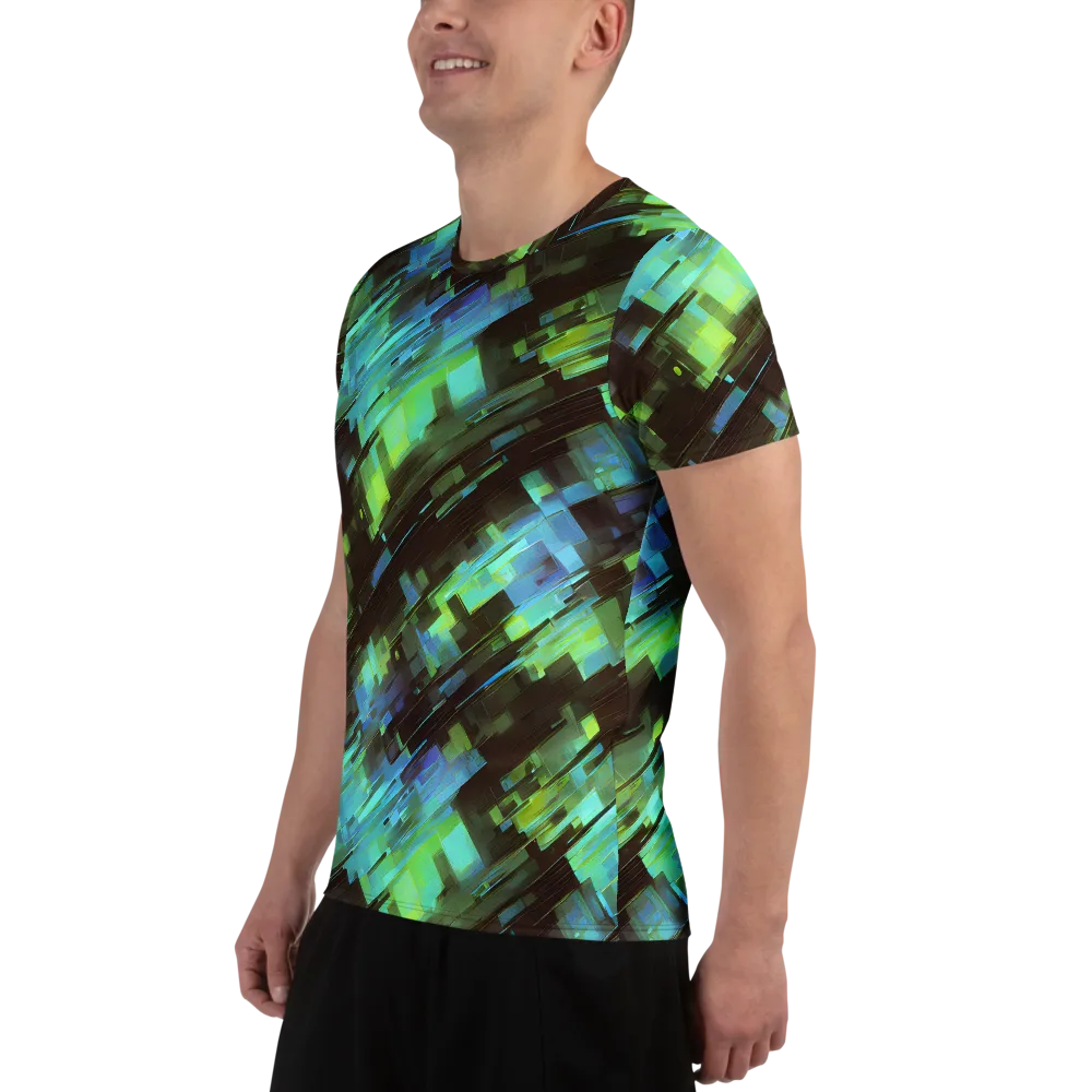 Cyber Shard on Men's Athletic T-Shirt — Left
