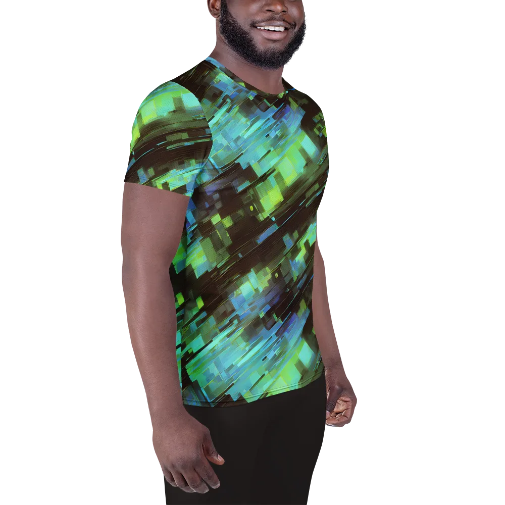 Cyber Shard on Men's Athletic T-Shirt — Right