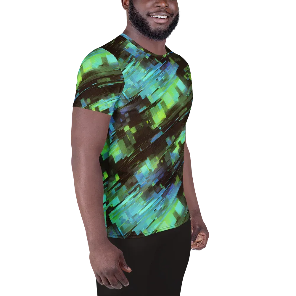 Cyber Shard on Men's Athletic T-Shirt — Right