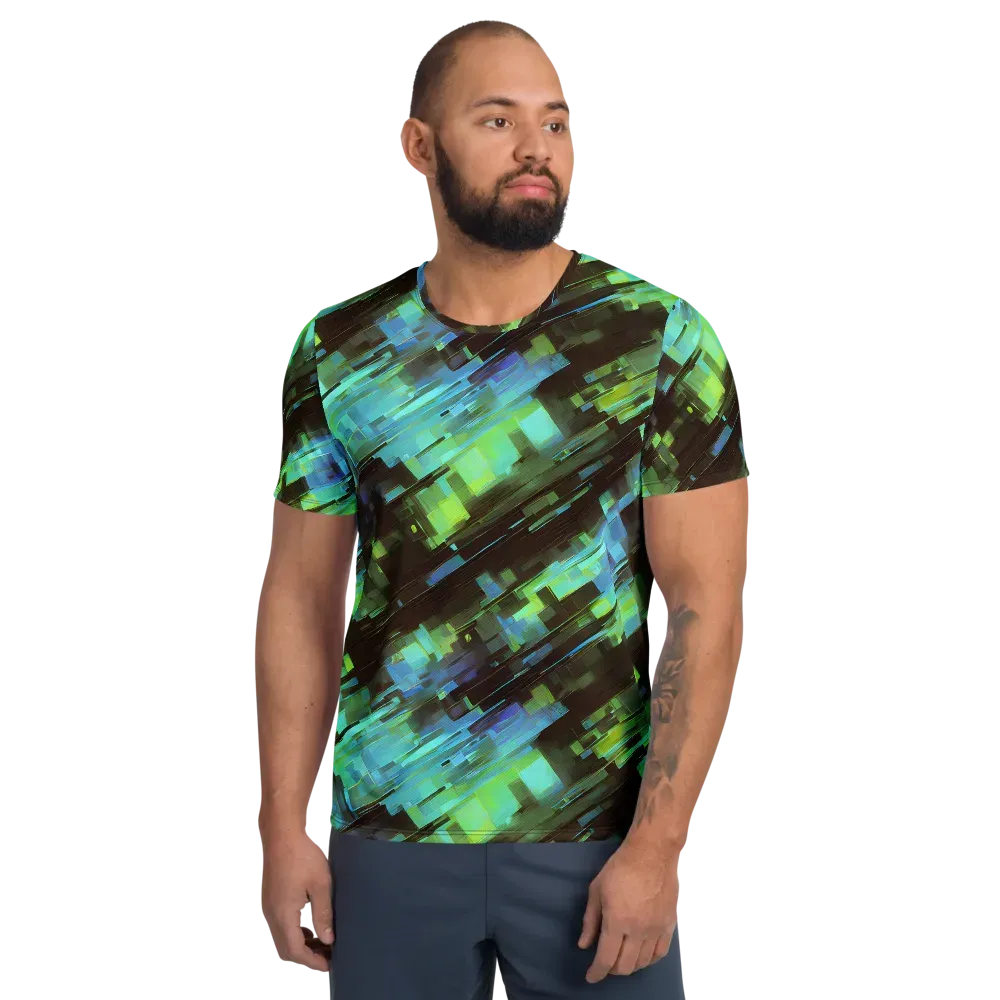Cyber Shard on Men's Athletic T-Shirt — Front