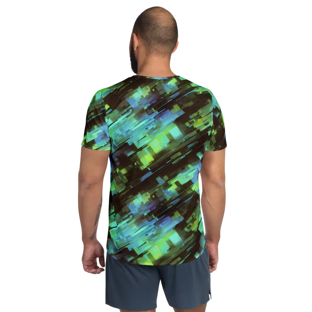 Cyber Shard on Men's Athletic T-Shirt — Back