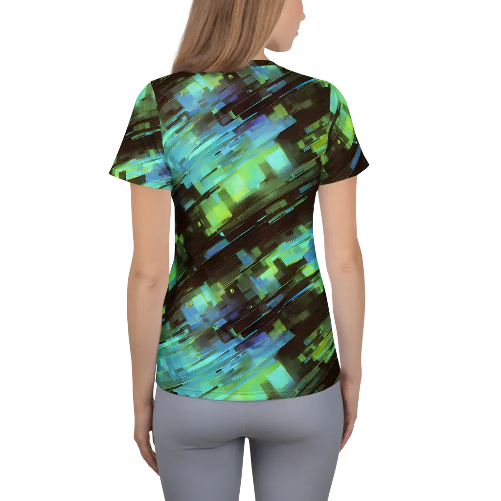 Cyber Shard on Women's Athletic T-Shirt — Back